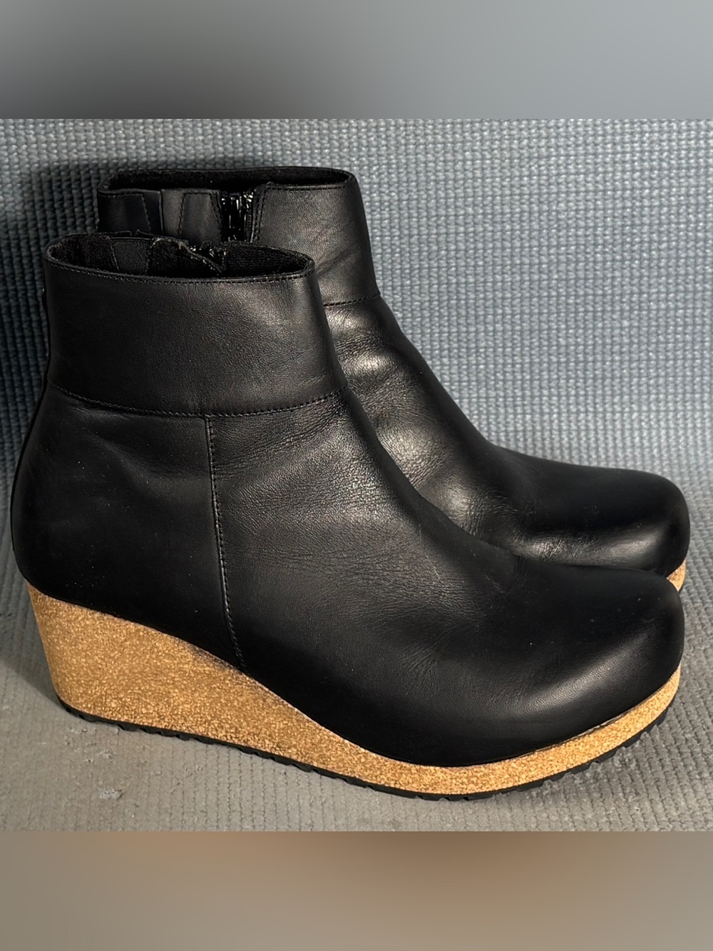 Birkenstock Ebba Papillio Black Natural Leather Boots Women’s Size 9 US 40 EU